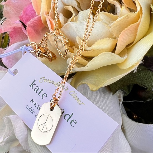 Kate Spade Peace Sign Pendant Necklace - Picture 6 of 6